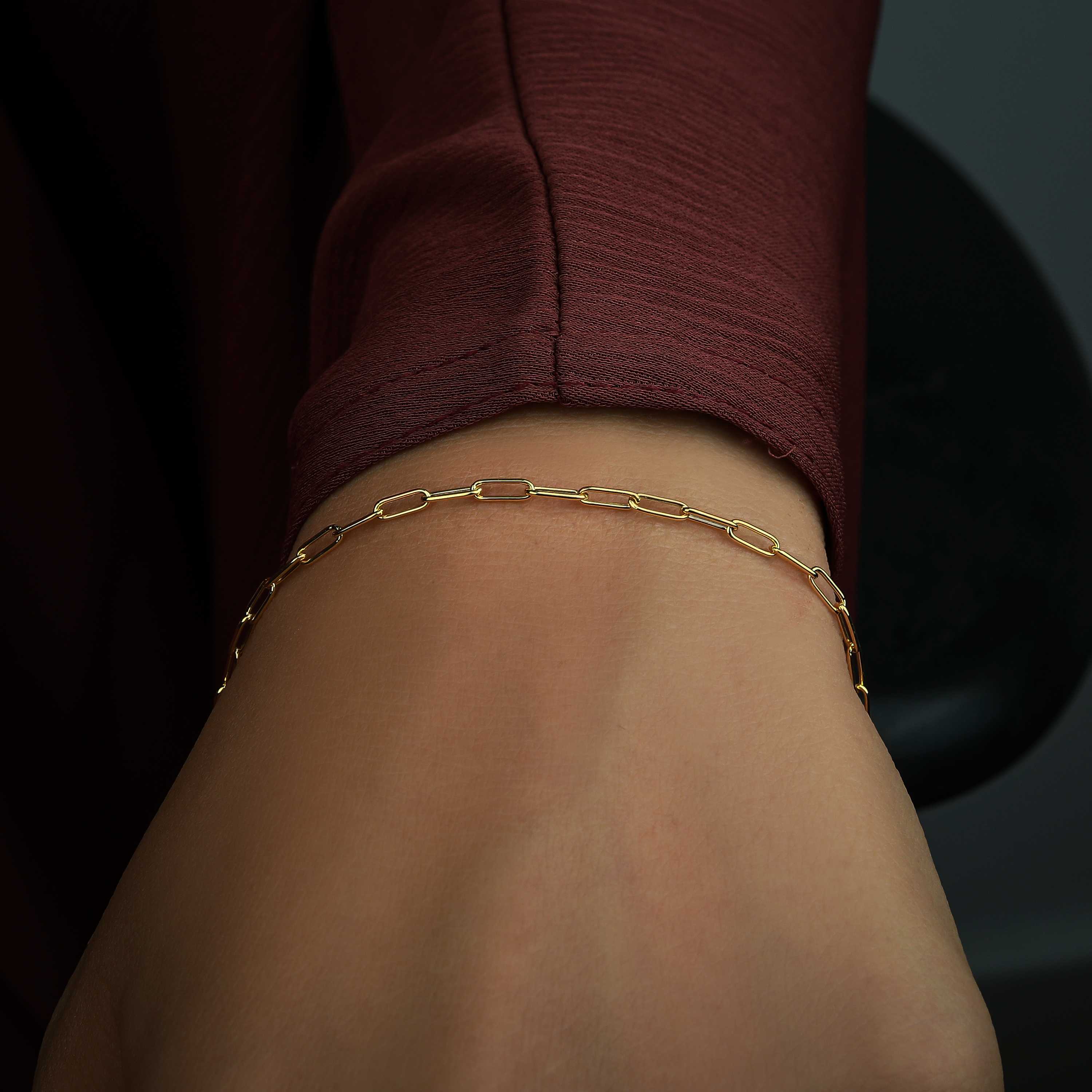 18 karat gold bracelet, made in Turkey - (H-0794)